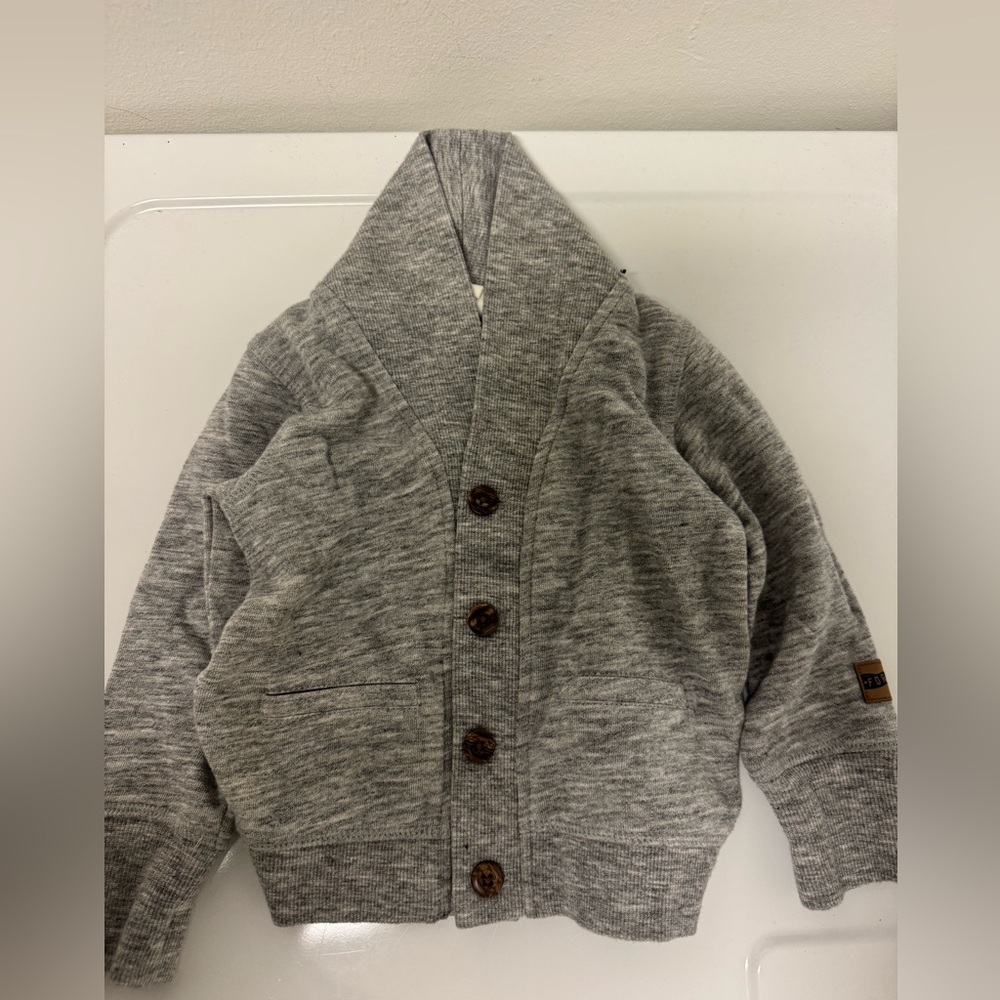 H&M Gray Kids Jacket with Brown Buttons